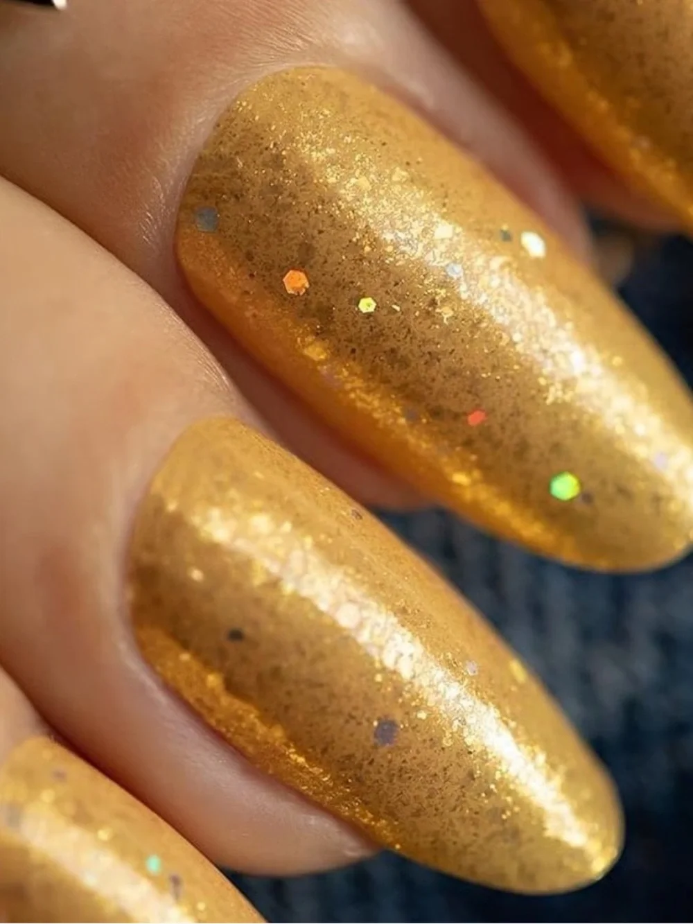 *Retired* Color Street: Mighty Heroes | Gold Yellow Glitter Summer Spring Party
